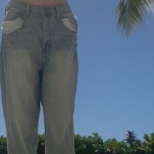 Hudson Jeans Size 28 Natural Rip Edgy Style Lightly Worn